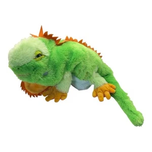 Juguete Manhattan Iguana Lagarto Marioneta de Mano Peluche Peluche 21” Verde Naranja - Imagen 1 de 14