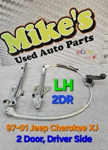 97-01 Jeep Cherokee XJ 2 Door Driver Side Manual Window Regulator 2DR OEM - Picture 1 of 5