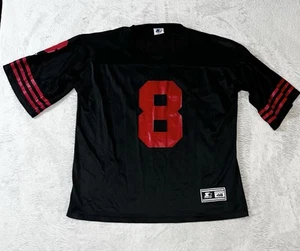 Maglia Vintage San Francisco 49ers Starter Nera (1995) Steve Young #8 Uomo 48 Large - Foto 1 di 5