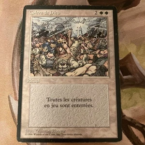 MTG Wrath of God French Heavy Plaid Magic The Gathering Old School Card - Picture 1 of 6