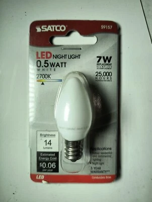 Satco S9157 0.5W C7/WH/LED/120V/CD - Image 1 of 4