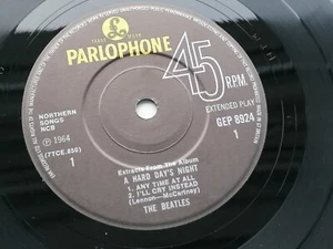THE BEATLES  1964  UK EP   A HARD DAY'S NIGHT No 2   1980s SOUTHALL PRESSING - Bild 1 von 8