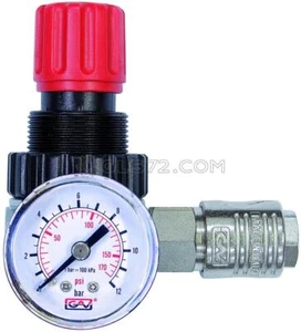 RIDUTTORE DI PRESSIONE MICRO 1/4 CON RUBINETTO AUTOMATICO ARIA COMPRESSORE - Picture 1 of 2