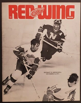 1971 Olympia Stadium Hockey Program Detroit Red Wings vs Minnesota North Stars - Image 1 of 4