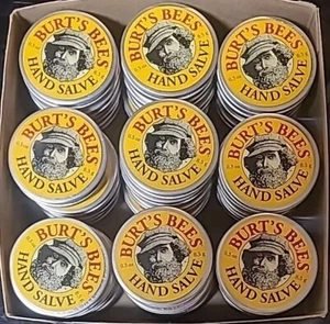 Lot of 9 Burt's Bees Hand Salve 0.3oz 8.5g Travel Size Tin - Picture 1 of 2