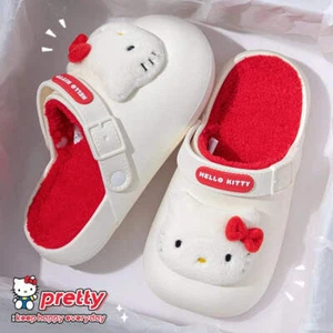 Sanrio Kawaii Hello Kitty Womens Slippers Sanrio Cinnamoroll Kuromi Cartoon Cute - Picture 1 of 18