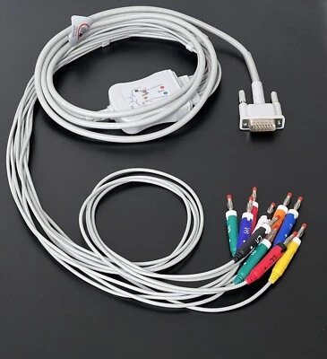 Spacelabs 15 pin 10 Leads Banana EKG Cable Compatible - Same Day Shipping