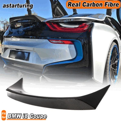 Fit for BMW i8 Coupe 2014-2018 Real Carbon Fiber Rear Trunk Spoiler Boot Wing  - Image 1 of 4