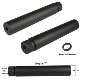 5/8X24 TPI Barrel Extension Compensator Solid Tube Muzzle Brake - Picture 1 of 2