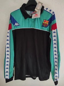 FC BARCELONA 1992-1993 BNWT dorsal 12 goalkeeper Zubizarreta camiseta shirt YL - Picture 1 of 8