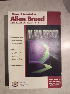 1994 Alien Breed DOS 3.5" IBM Big Box PC Game General Admission RARE Complete  - Image 1 of 4