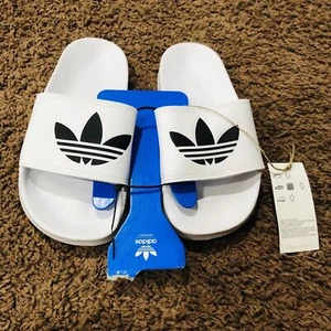Nuovissime slide Adidas Adilette Lite da ragazzo bianco/nero taglia 3 bambino - Foto 1 di 5