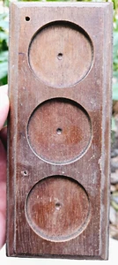 Holz Rohrauflage mit drei Haltern mit Filzfußhalter - Bild 1 von 4