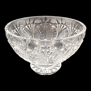 Waterford Seahorse Pattern Cut Lead Crystal Bowl - 6" Round Clear Glass Footed - Picture 1 of 8
