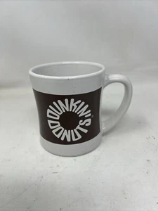 2010 Dunkin’ Donuts Diner Mug White Brown Circular Logo Coffee Cup - Picture 1 of 3