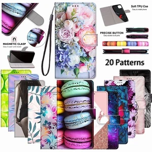 For Google Pixel 7 Pro 6 Magnetic PU Pattern Wallet Phone Case Screen Protector - Picture 1 of 31