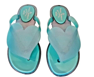 Vivienne Westwood Melissa Sliders hellgrün Glitzer Herz Zehensteg Gr. UK 3 - Bild 1 von 8