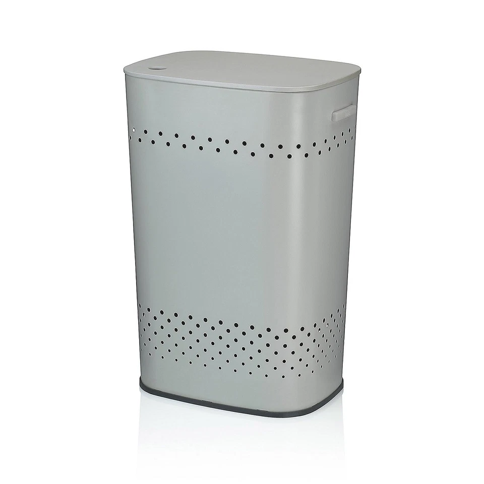KELA Wäschebox Wäschekorb Wäschesammler MALAGA mit Sitzfunktion 60 Liter grau - Bild 1 von 1