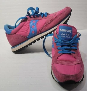 Saucony Jazz Low Pro Athletic Running Shoe Womens Size 5.5 S1866-208 Pink & Blue - Picture 1 of 5