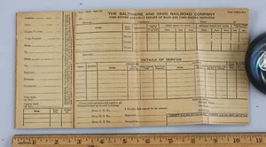 1944 Baltimore & Ohio Railroad Co. Time Return & Delay Report Forms B & O - Picture 1 of 4