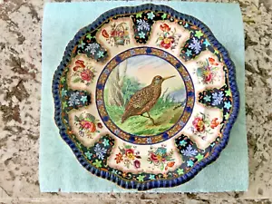 Copeland Spode Cobalt Blue Wild Bird Serie Woodcock #9 Teller England - Bild 1 von 4
