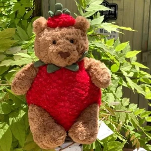 NWT Jellycat Bartholomew Bear Strawberry Limited Release - Picture 1 of 6