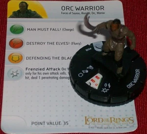 ORC WARRIOR #008 #8 LOTR Fellowship of the Ring HeroClix Lord Power Ringe - Bild 1 von 1
