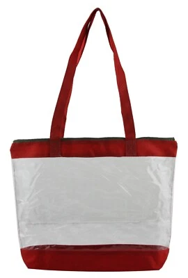 Bolso de Mano de Playa con Cremallera de Hombro Transparente, Transparente para Eventos Deportivos Foto 1 de 4