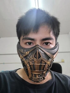 Mortal Kombat Resin Scorpion Mask Movie Cosplay Costume Helmet Props Gift - Picture 1 of 5