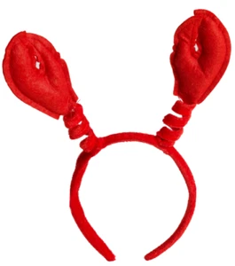 MARDI GRAS CRAWFISH HEADBAND Red Claws Lobster Crab Hat Cap Adult Fish Sea Food - Picture 1 of 2