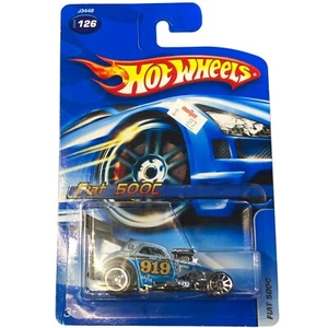 Hot Wheels 126 Fiat 500C Blu 919 AA/FA Alterato 2006 Drag Race Rat Rod - Foto 1 di 3
