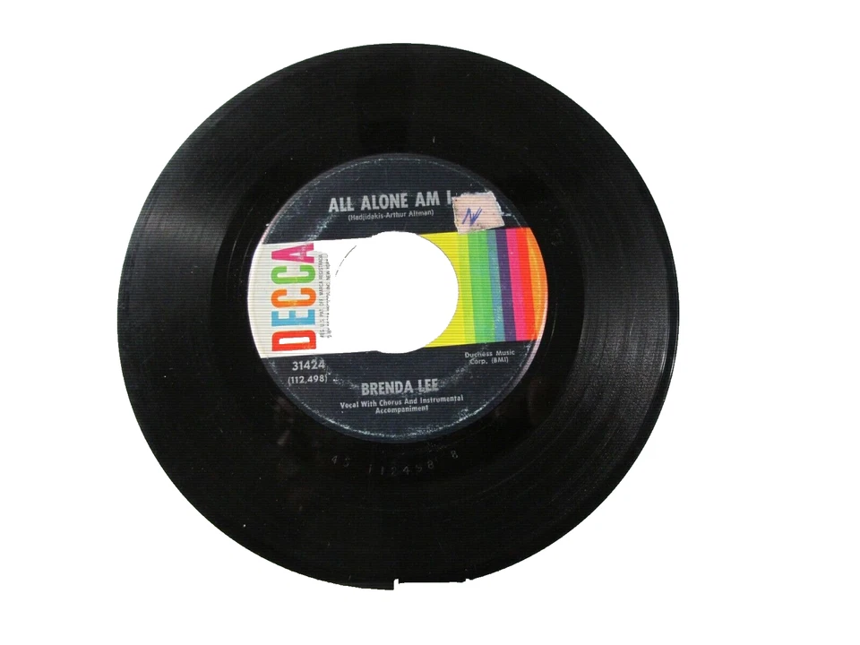 45 RECORD - BRENDA LEE - ALL ALONE AM I - Image 1 of 1