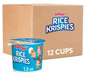 Kellogg's Rice Krispies Frühstück Müsli Tassen, Kinder Snacks, 15,6 Unzen Etui (12 Tassen) - Bild 1 von 6