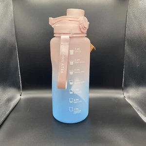 Blogilates 64oz Half Gallon Plastic Water Bottle - Blue Ombre (BPA Free) - Picture 1 of 4