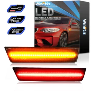 4x Complete Lens Front & Rear LED Side Marker Light For 08-14 Challenger Smoked - Picture 1 of 12