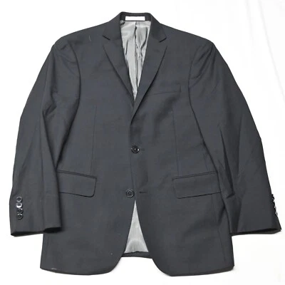 Murano 36S Negro Rayas Calce Ajustado 00% Lana Hombre Abrigo Deportivo Traje Chaqueta Blazer Foto 1 de 4