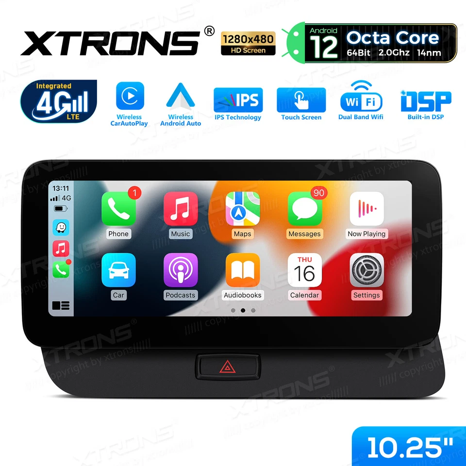Xtrons Multimedia QEA12UCA12Q5L 2GB 32GB 4Core Audi Q5