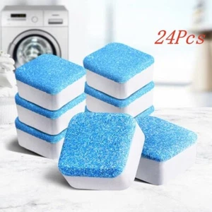 24Pcs Washing Machine Cleaner Washer Deep Solid Cleaning Effervescent Tablets - Picture 1 of 10
