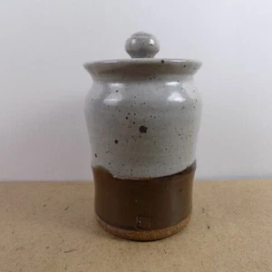 Byron Temple Stoneware Art Pottery Jar Vintage Signed 7" Tall VGC - Picture 1 of 7