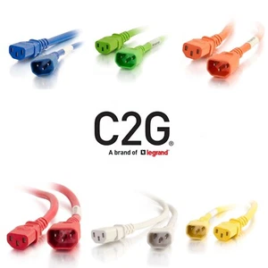 Cable de alimentación 18 AWG (IEC320C14 a IEC320C13)-Elección de color y longitud-C2G - Imagen 1 de 31