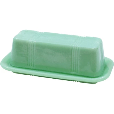 TableCraft Jadeite Green Glass Butter Dish - Image 1 of 2