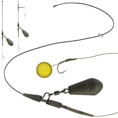 Carp Komplett Fertig Montage Distance Power Lead Clip Safety Weitwurf Rig System - Bild 1 von 4