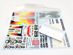 NEW KYOSHO OPTIMA MID Body Clear + White Wing & Decals KR5