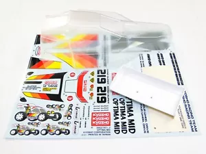 NEW KYOSHO OPTIMA MID Body Clear + White Wing & Decals KR5 - Picture 1 of 3