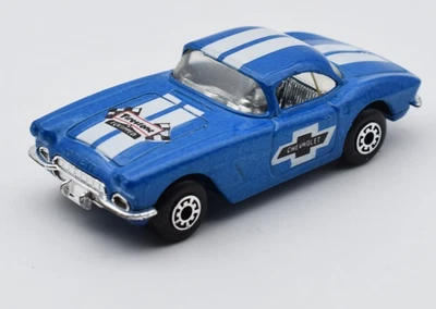 Matchbox Superfast MB71 Chevy Chevrolet Corvette 1962 blu Firestone. Macao - Immagine 1 di 4