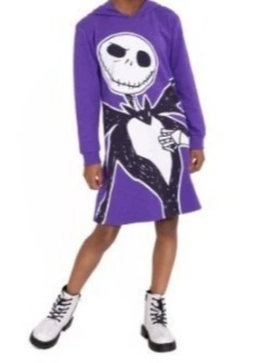 Vestido con Capucha Pesadilla Antes de Navidad Niñas Jack Skellington Púrpura S 6-6X Nuevo con Etiquetas Foto 1 de 4
