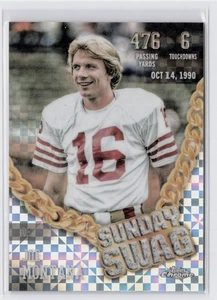 2024 Topps Chrome Sunday Swag Joe Montana #SS-5 X-Fractor SAN FRANCISCO 49ERS - Picture 1 of 2
