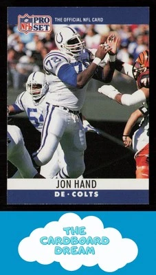 Jon Hand 1990 Pro Set #132 Indianapolis Colts - Image 1 of 2