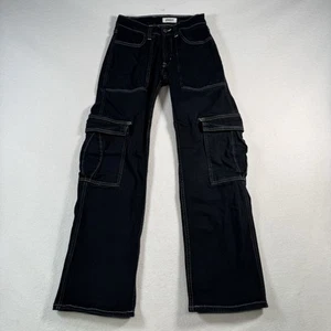 Aphrodite Jeans Damen 28 schwarz Cargo Straight Mid Rise Stretch - Bild 1 von 10
