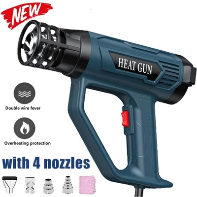 ZD-USMARKET 2500W Heat Gun Electric Hot Air Gun Dual Temperature Power Heater 4 Nozzles Tool